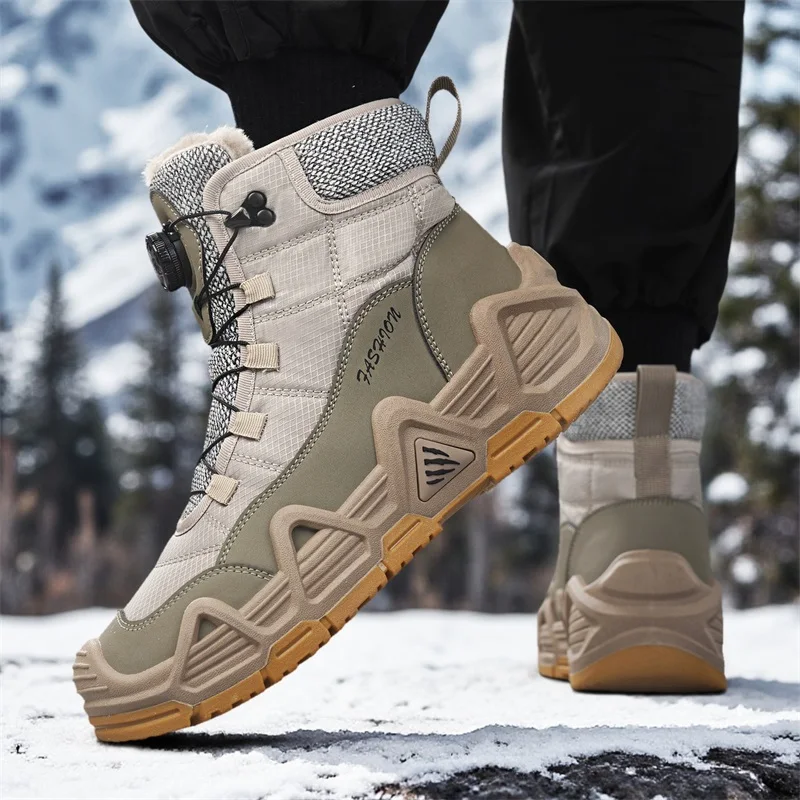 Waterproof Winter Boot - Sıcak Kürklü Açık Hava Erkek Savaş