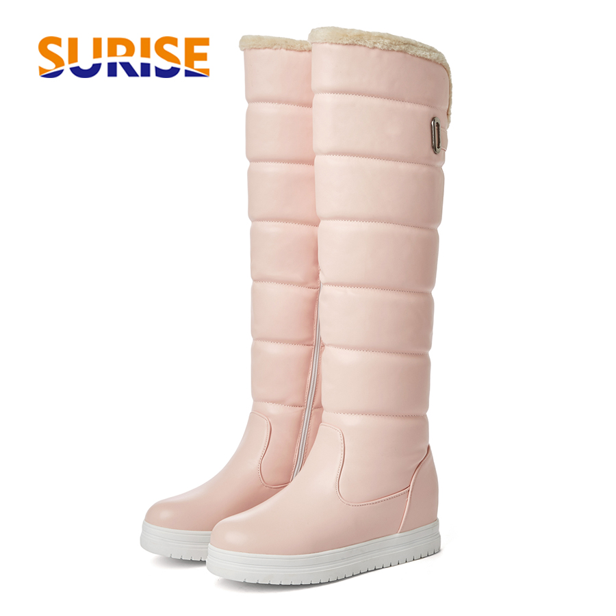 Waterproof Winter Boot - Kışlık Kürklü Diz Üstü Platform Kar