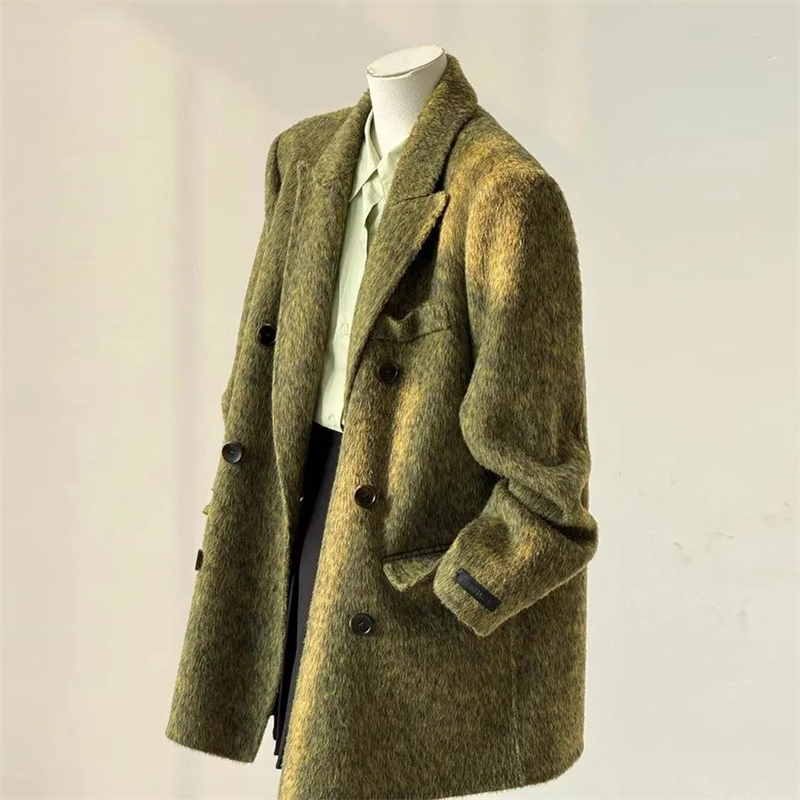 Wool Coat Peacoat - Kadın Çift Taraflı Yün Ceket İlkbahar