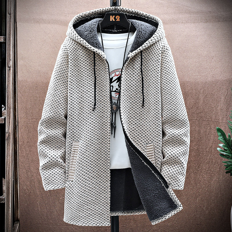 Wool Coat Peacoat - Erkek Hırka Kaşmir Uzun Ceket Kazak