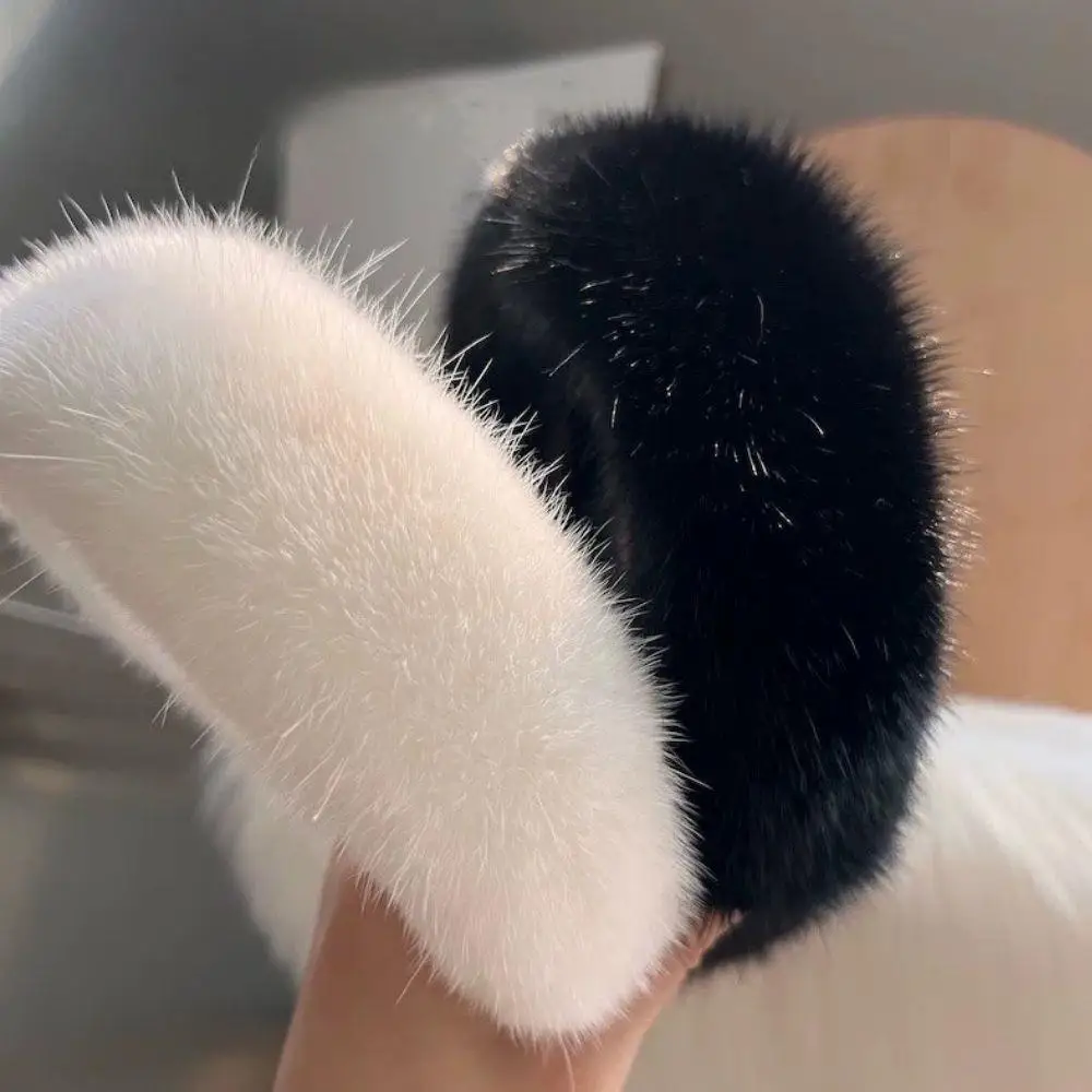 Winter Headband Fleece - 2025 Sonbahar Kış Vizon Kürk Tek