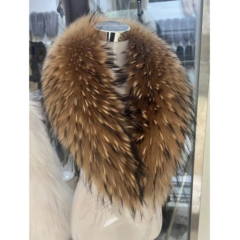 Shawl Wrap Winter - Rakun Kürk Yaka Kadın Kış Kürk