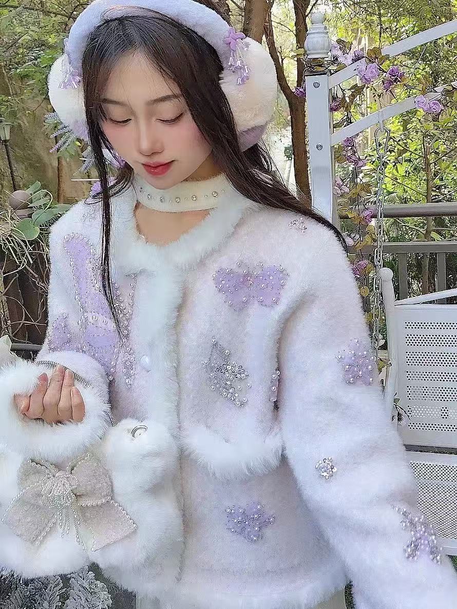 Lüks Tarz İnci Boncuklu Örgü Y - Wool Coat Peacoat incelemesi ve fiyatı